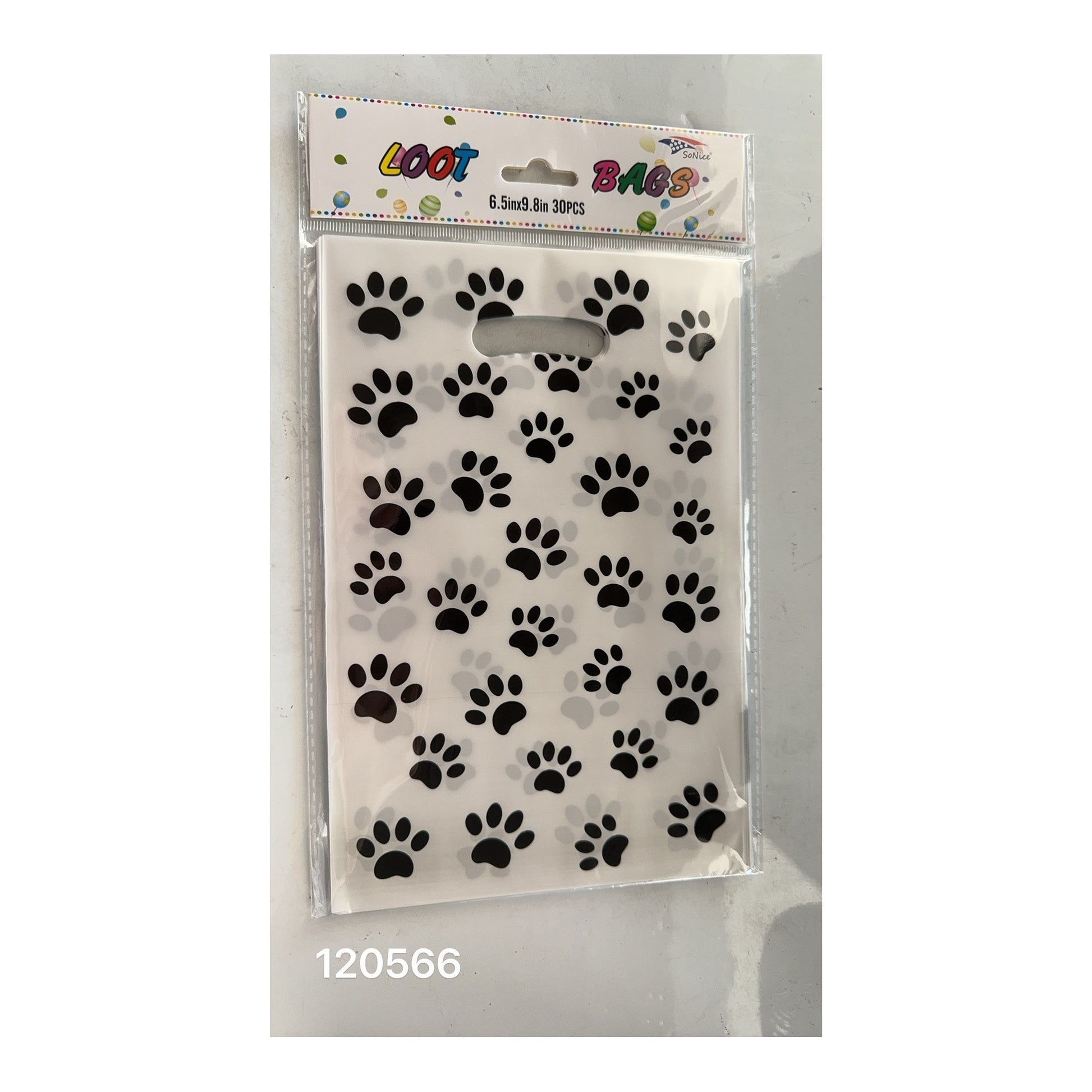 30 ct Loot bags Paws 120Pk/Cs