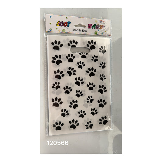 30 ct Loot bags Paws 120Pk/Cs