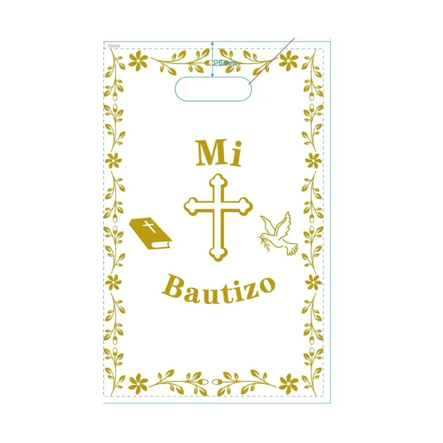 30 ct Loot bags Bautizo 120Pk/Cs