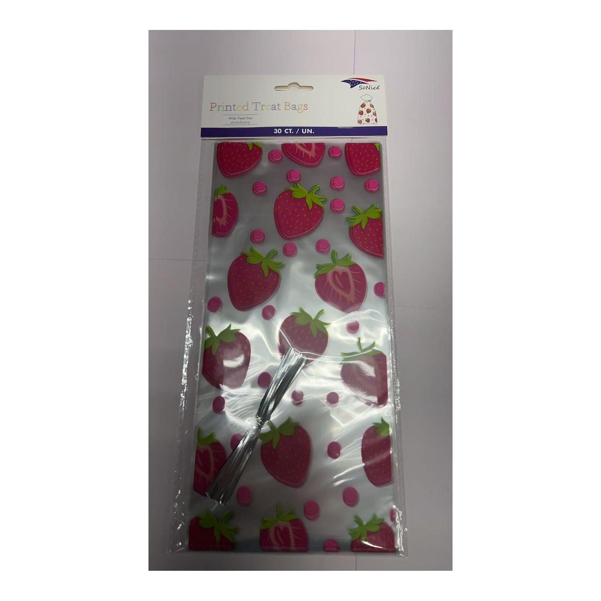 Cellophane bags 30 ct Strawberry 240Pk/Cs