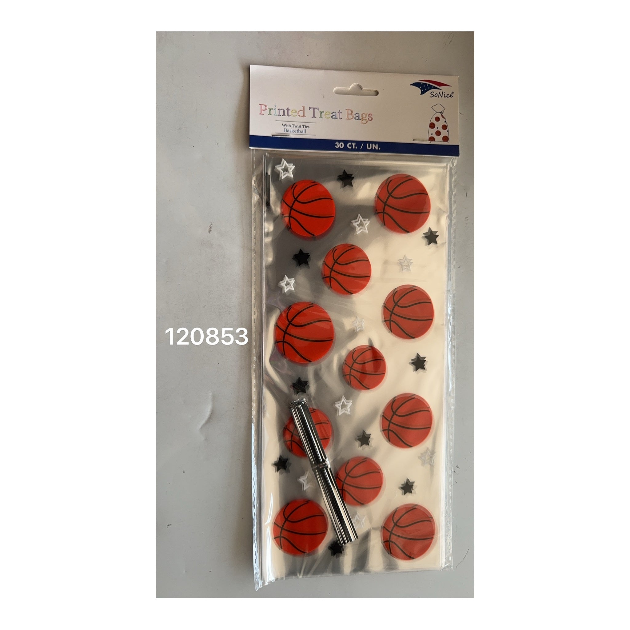 Cellophane bags 30 ct Basketball 240Pk/Cs