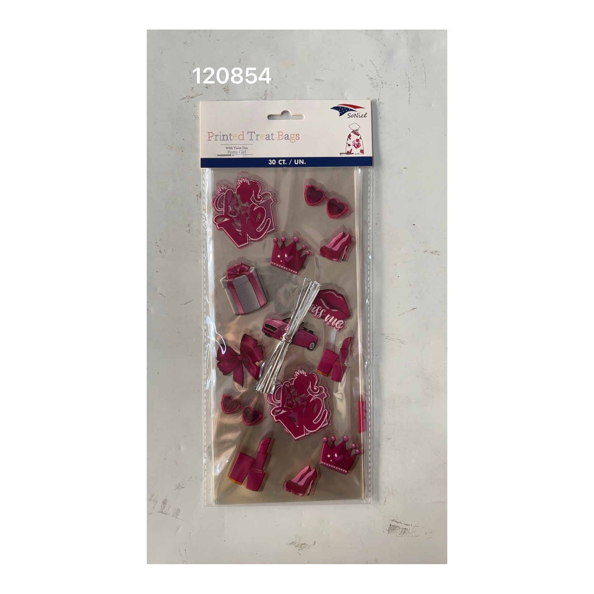30 ct Cellophane bags Pretty Girl 240Pk/Cs