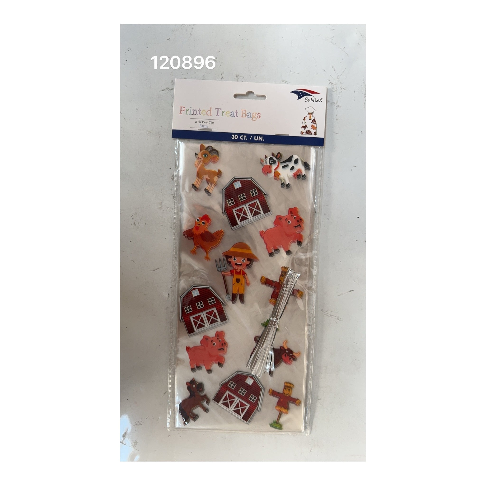 30 ct Cellophane bags Farm 240Pk/Cs