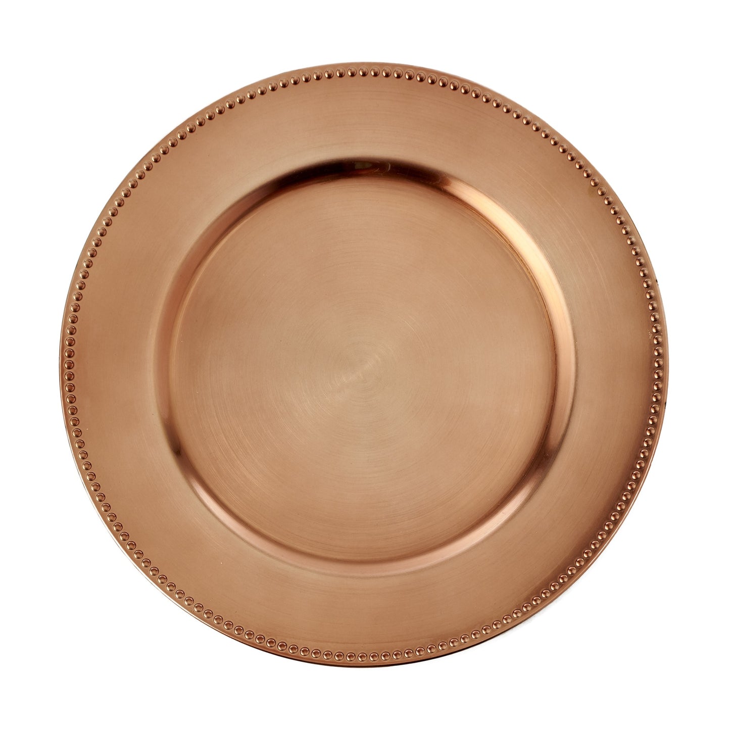 13" Plastic Charger Plate Rose Gold