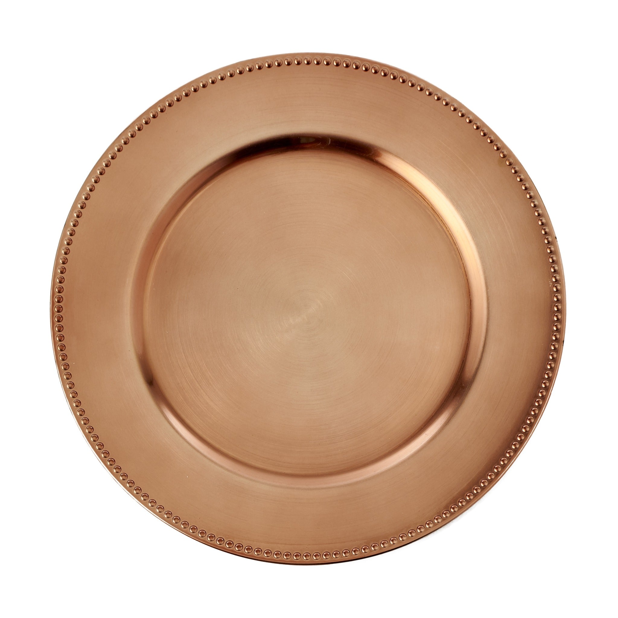13" Plastic Charger Plate Rose Gold
