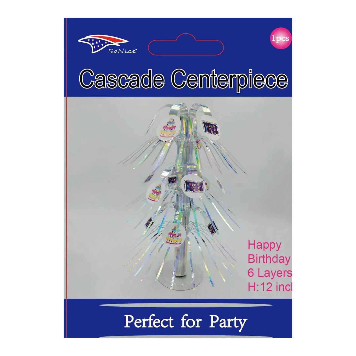 Casecade Centerpiece Happy Birthday