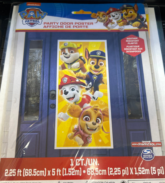 Paw Patrol Door Poster 27"X60"