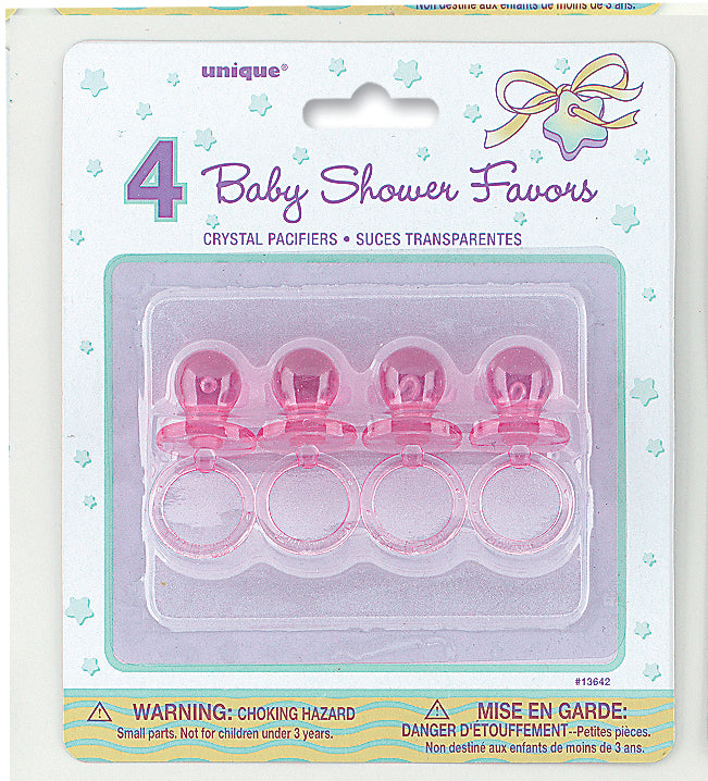 Pacifier Pink 4pc