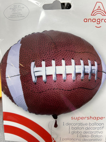 Super Shape Football Foil Balloon 31"