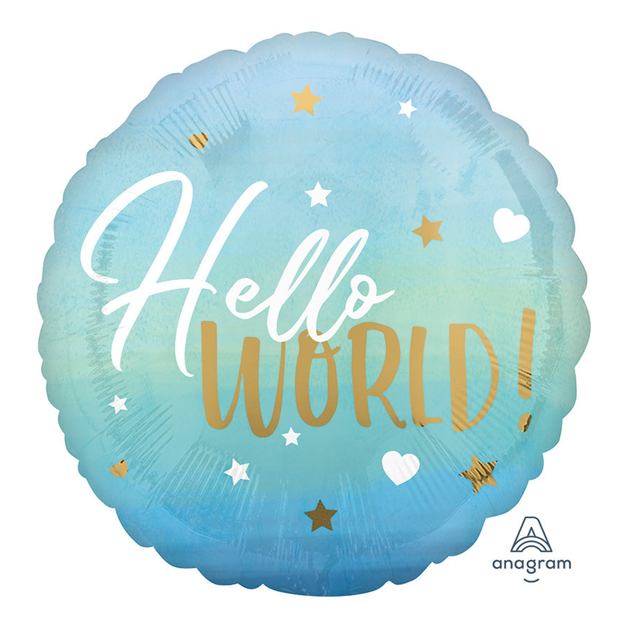 Hello World Foil Balloon 18"