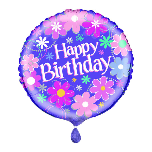 Happy Birthday Blossom Foil Balloon Foil Balloon 18"