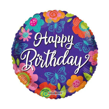 18”Birthday Butterflies & Flowers