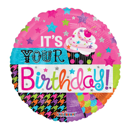 18" Birthday Cupcakes Holographic