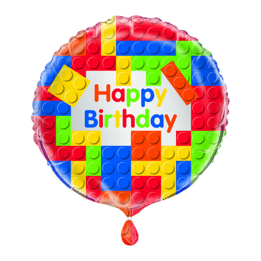 Birthday Blocks Foil Balloon 18"
