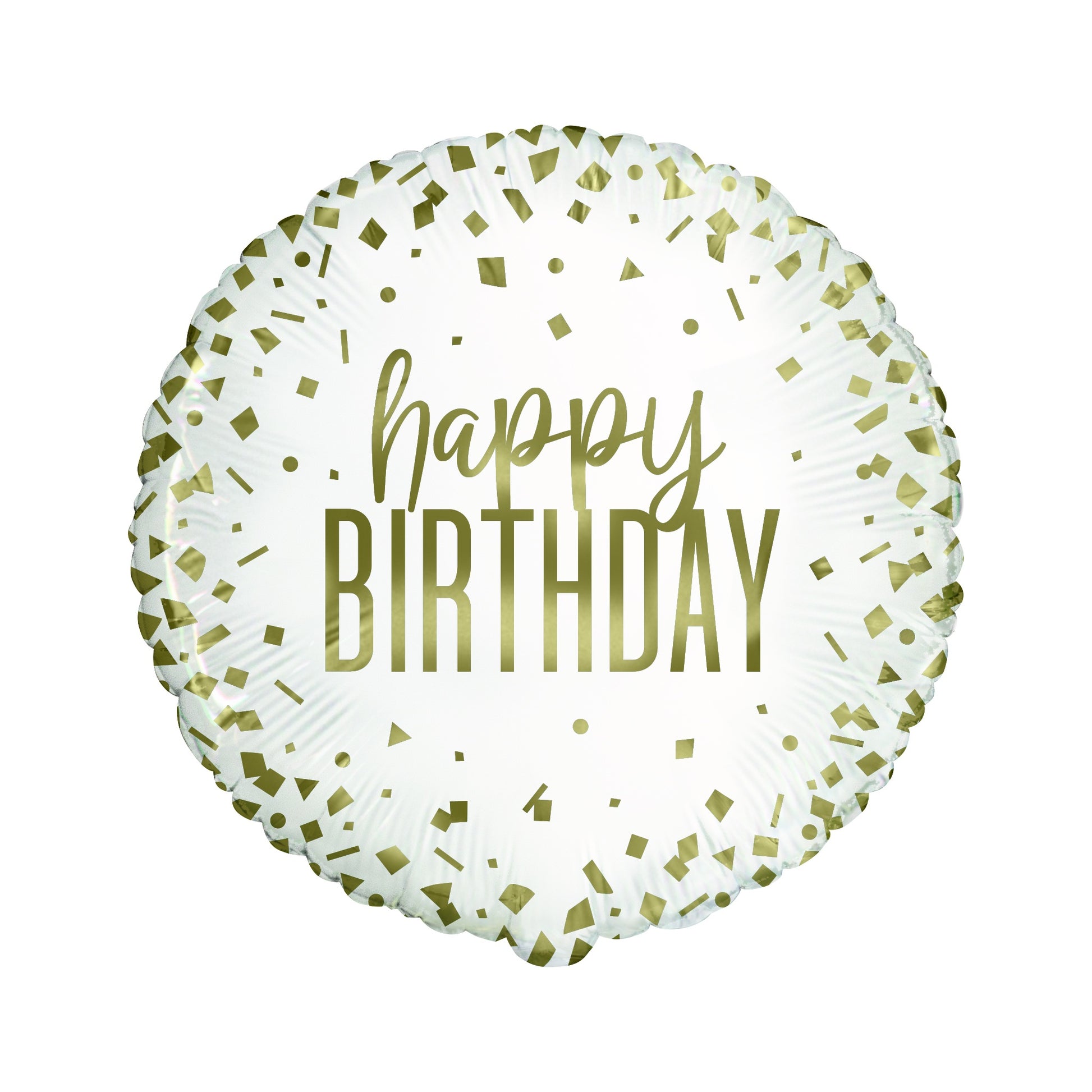Birthday Conft Gold Foil Balloon 18"