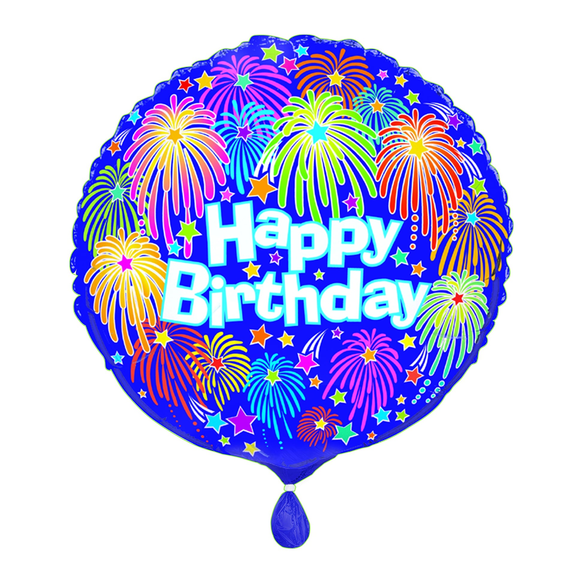 Birthday Forworks Foil Balloon 18"