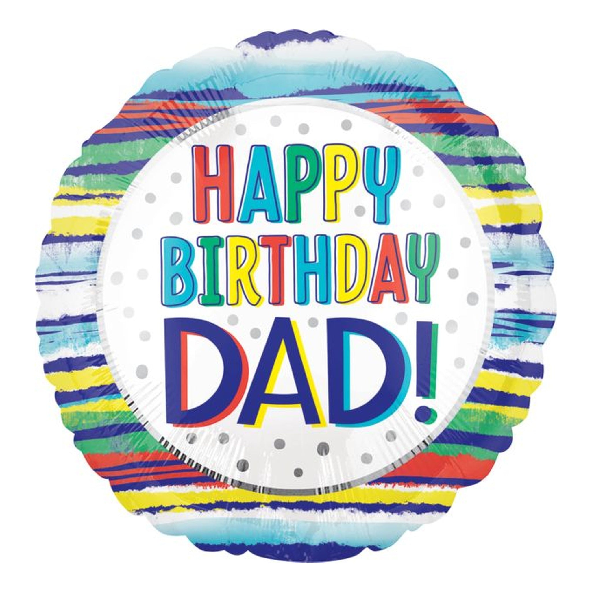 Happy Birthday Dad Foil Balloon 18"