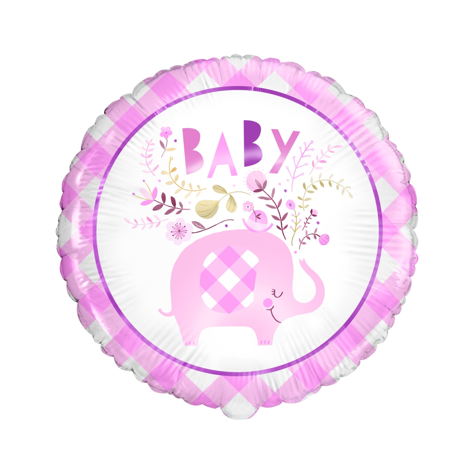 Pink Elephant Foil Balloon 18"