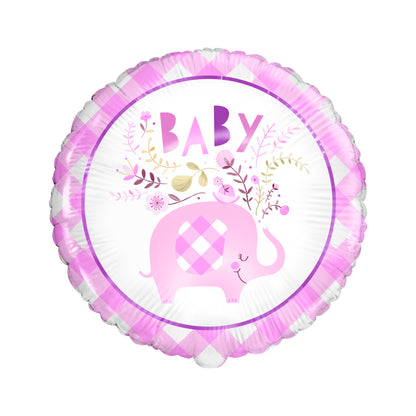 Pink Elephant Foil Balloon 18"