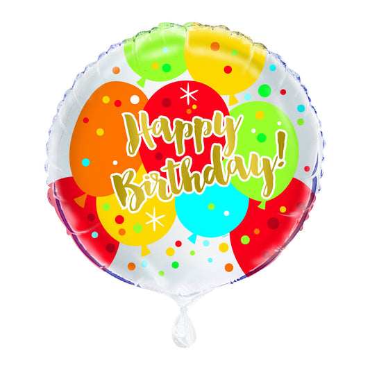 Glitzy Gold Birthday Foil Balloon Foil Balloon 18"