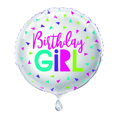 Confetti Birthday Girl Foil Balloon Foil Balloon 18"