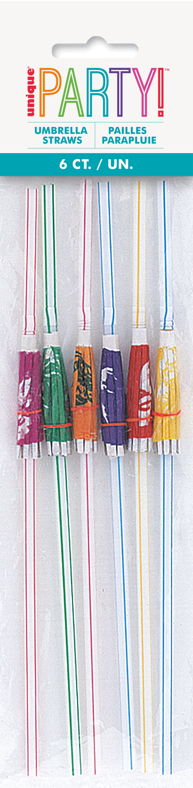 Luau Umbrella Straws 6pc