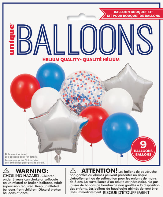 Red/White/Blue Balloon Kit 9ct