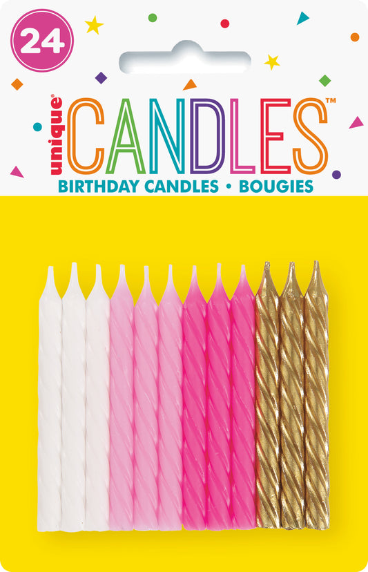 Birthday Candle Pink 24ct