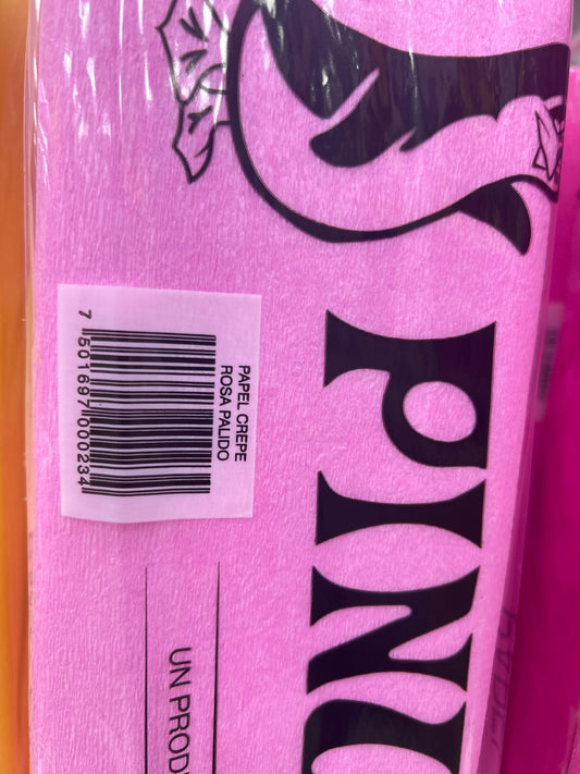 Papel Crepe Rosa Palido 10ct