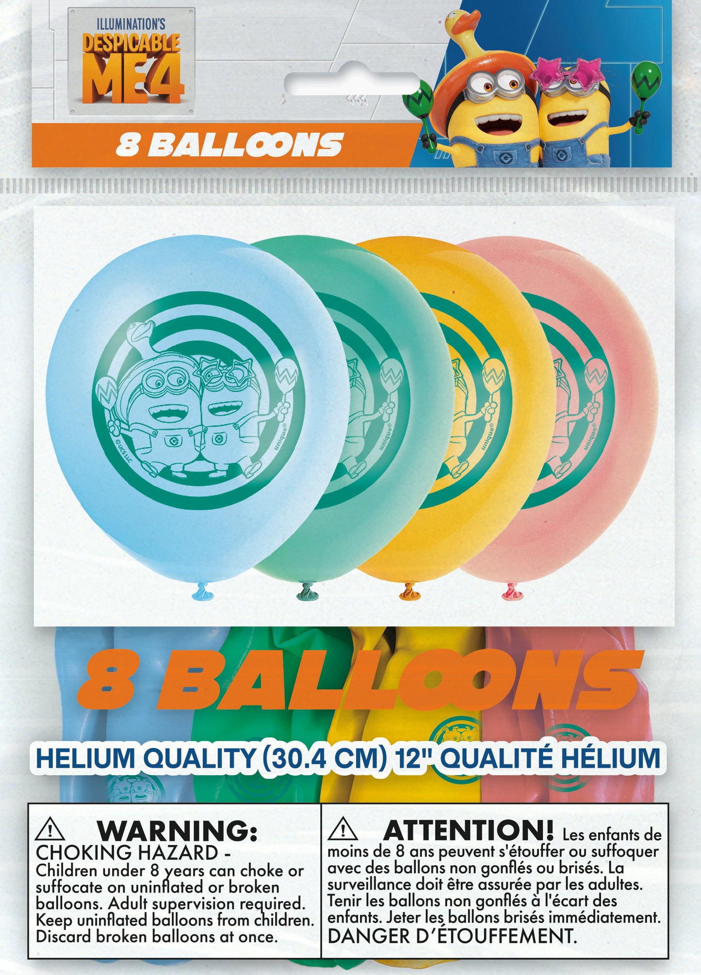 Minion 8ct Latex Balloon 12"