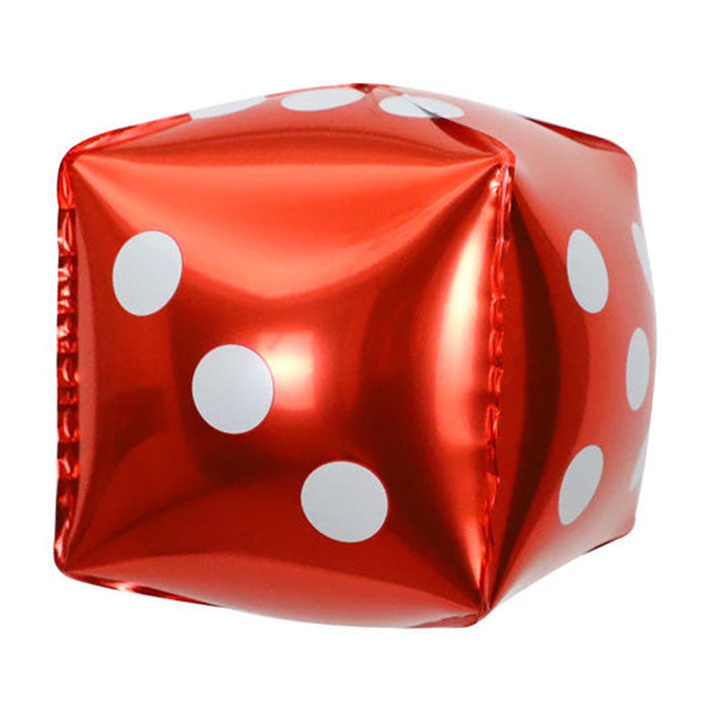 Red Dice Cube Foil Foil Balloon 22"