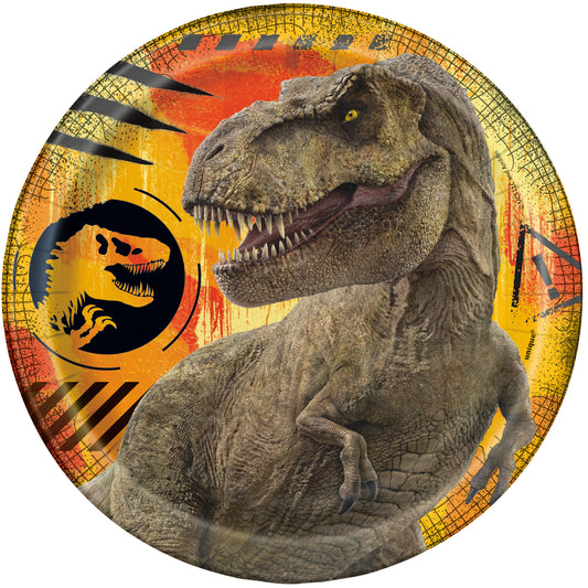 7" Plate Jurassic 8ct