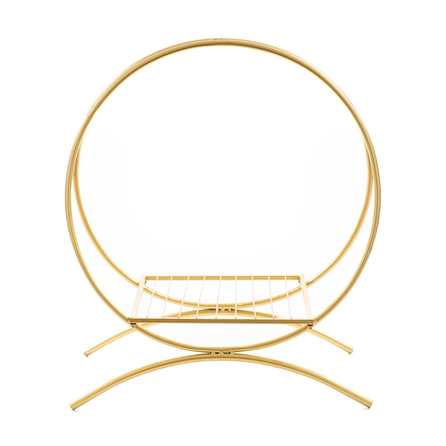 24" Floral Twin Hoop Ctp Gold