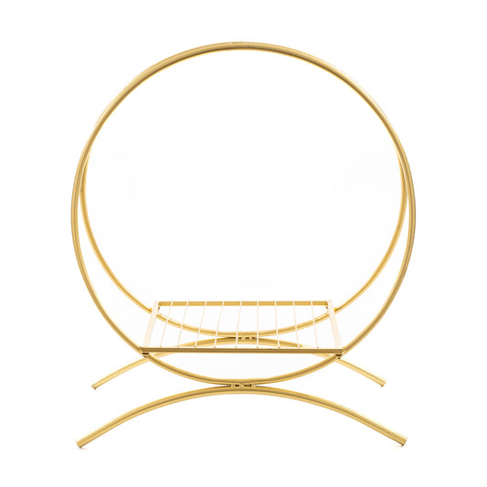 24" Floral Twin Hoop Ctp Gold