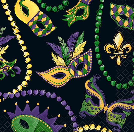 Napkin Mardi Gras 8ct