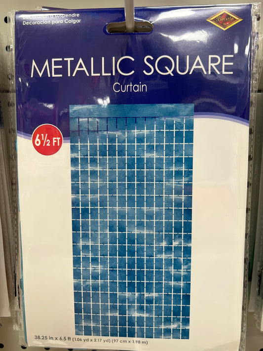 Luz Cuadrada Metálica Azul Claro para Cortina