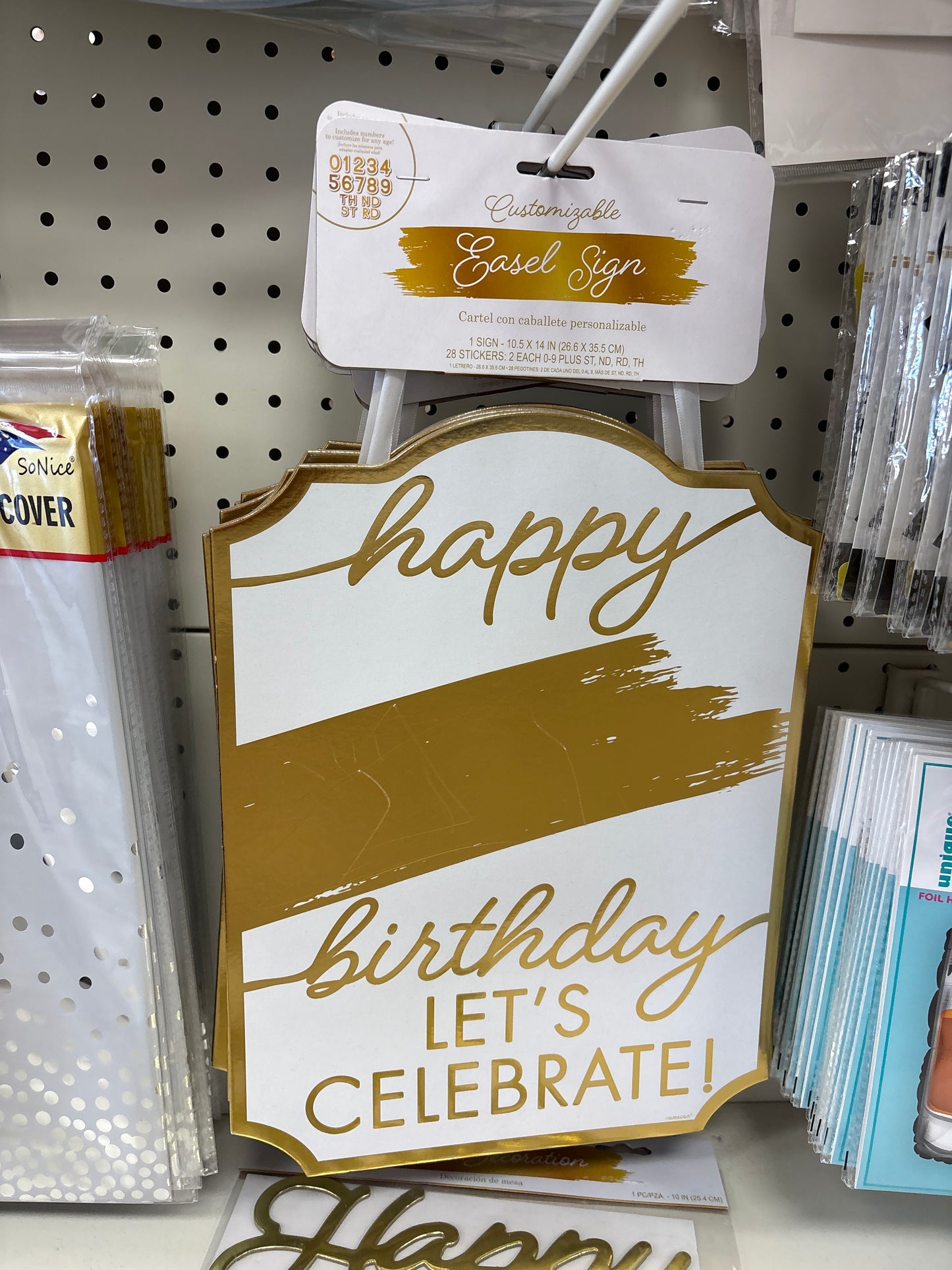 Cardboard Easel Golden Age Birthday