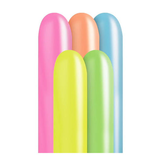 260 Betallatex Neon Assorted Latex Balloons 100ct