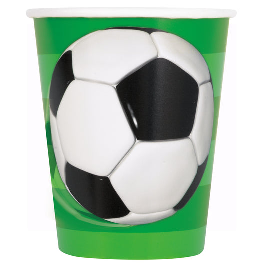Vasos de 9 oz de fútbol 8 unidades