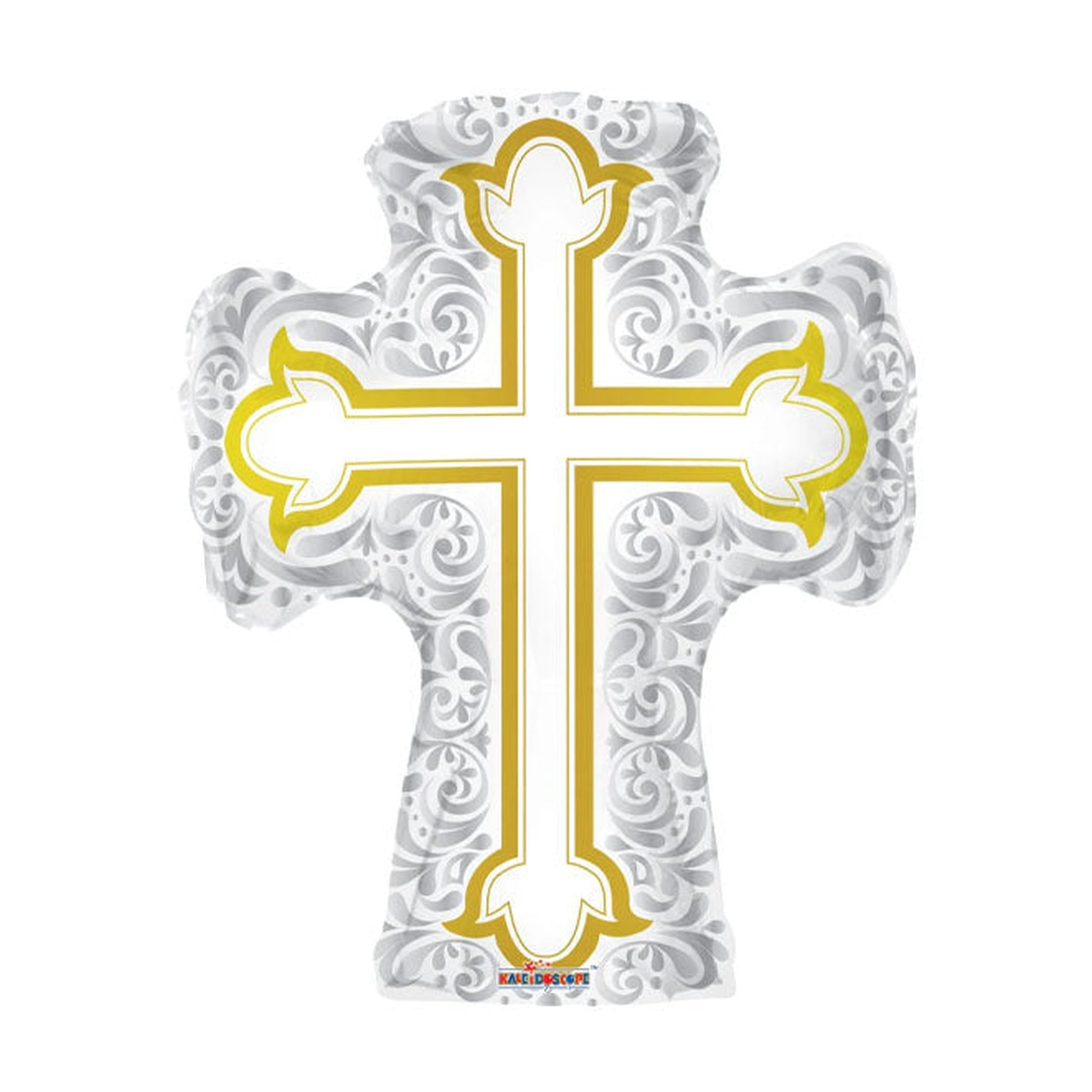 Silverose Gold Cross Foil Balloon 28"