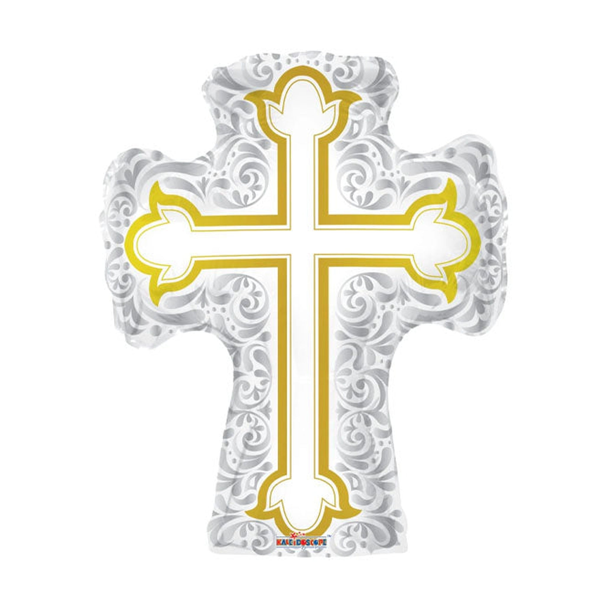 Silverose Gold Cross Foil Balloon 28"