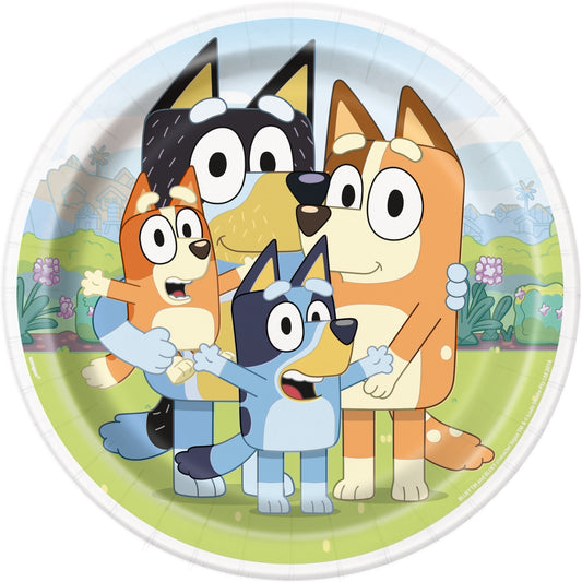9" Plate Bluey 8ct