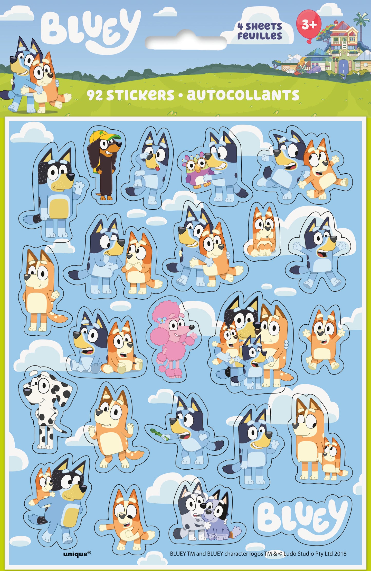 Bluey Sticker 4ct