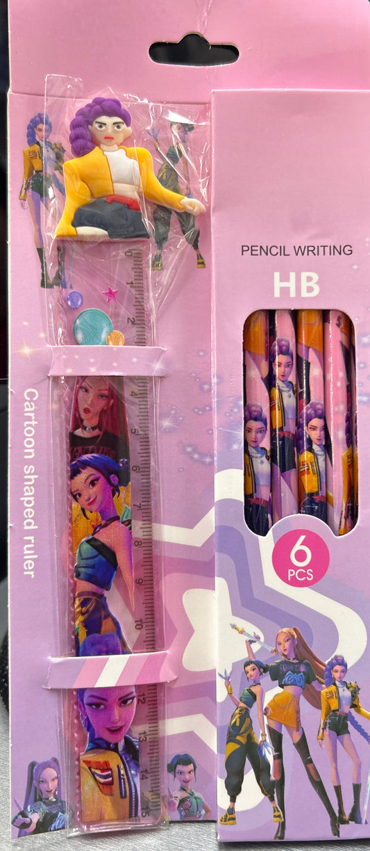 K-Pop Demon Hunters 7pc Pencil Set