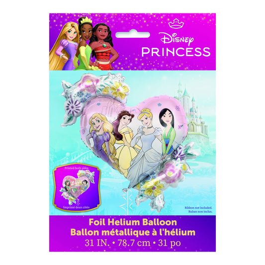 Disney Princess Heart & Flowers Foil Balloon 1ct Foil Balloon 31"