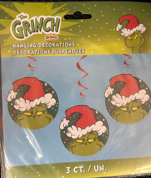 Decoración de Remolino de The Grinch 3 piezas