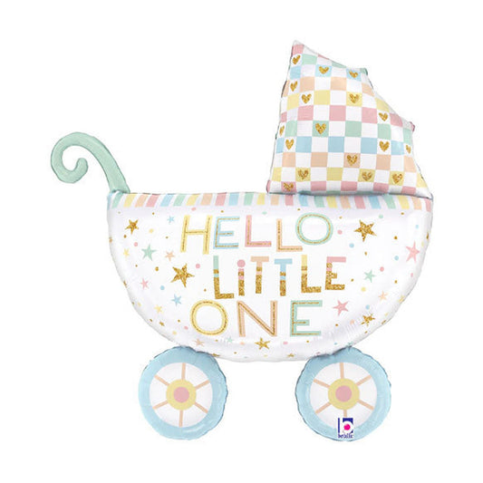 32" Super Shape Pastel Baby Carriage Holographic