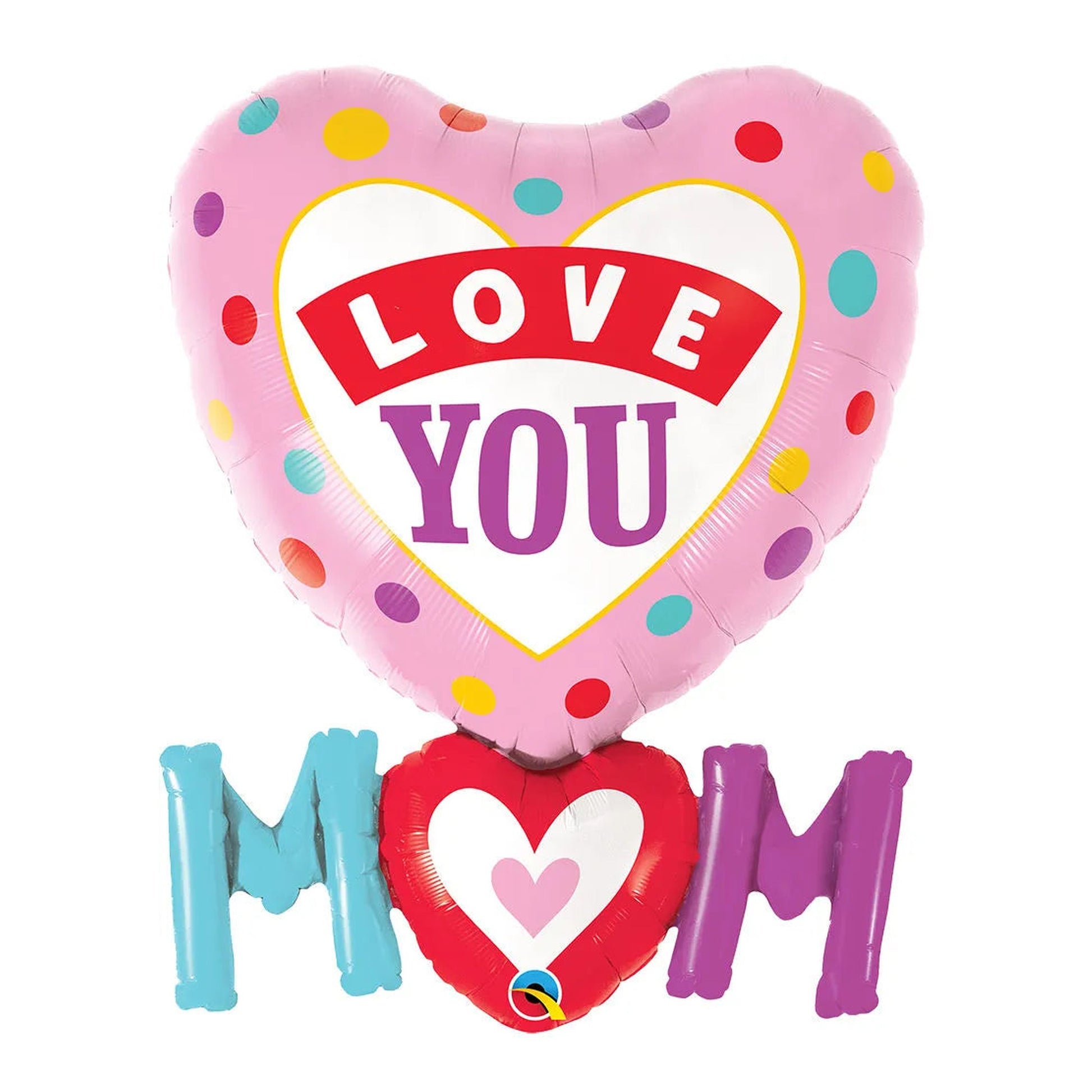 Supershape Love You M (heart)m Foil Balloon 33"