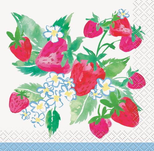 Napkin Strawberry 16ct Small