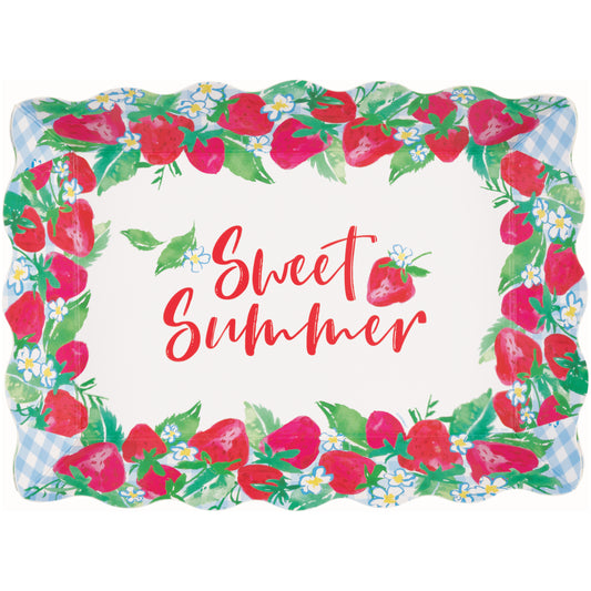 Strawberry Paper Serving Tray